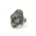 Кольцо серафинит "Овал" 14*24мм