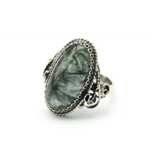 Кольцо серафинит "Овал" 14*24мм