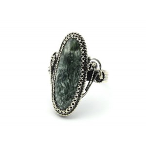 Кольцо серафинит "Овал" 13*29мм