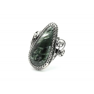 Кольцо серафинит "Капля" 15*28мм