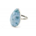 Кольцо ларимар 17*26мм