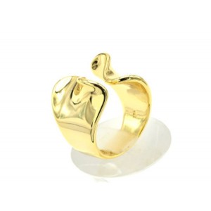 Кольцо Волна, золотистое (иск.)