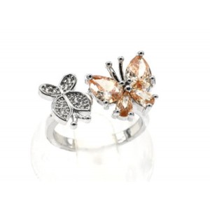 Кольцо бабочки 20*12мм цвет шампань (иск.) Кольцо бабочки 20*12мм цвет шампань (иск.)