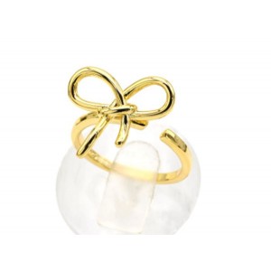 Кольцо Бантик, золотистое (иск.)