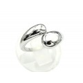 Кольцо Поцелуйчик, серебристое (иск.)