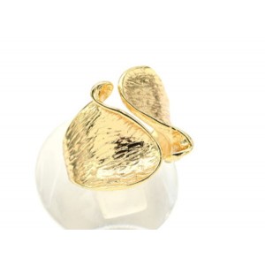 Кольцо Волна золотистое (иск.)