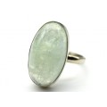 Кольцо с аквамрином " Овал " 12*21мм