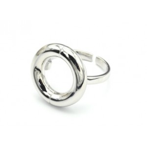 Кольцо 20*20мм серебристое (иск.)