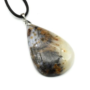 Кулон из мохового агата "Капля" 30*48мм, вес 19,2 г