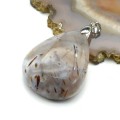 Кулон из мохового агата "Капля" 28*34мм, вес 14 г