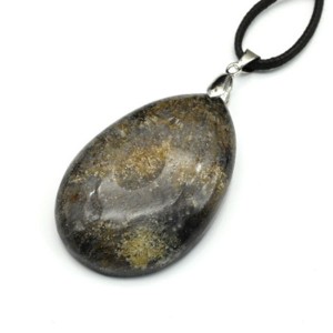 Кулон из мохового агата "Капля" 32*48мм, вес 23,7г