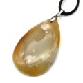 Кулон из агата сакура "Капля" 32*49мм, вес 17,3г