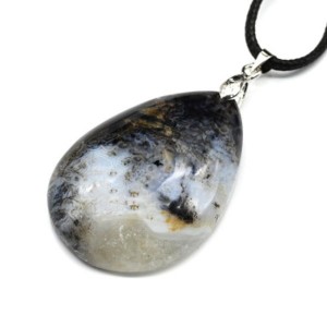 Кулон из мохового агата "Капля" 28*41мм, вес 16,1г.