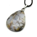 Кулон из мохового агата "Капля" 34*46мм, вес 21г