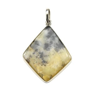 Кулон агат моховой 33*40мм.