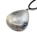 Кулон из мохового агата "Капля" 43*50мм, вес 34г