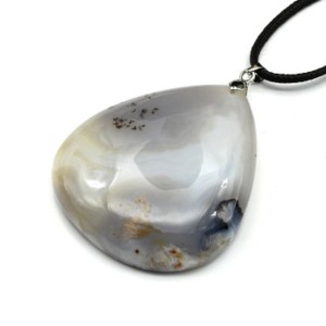 Кулон из мохового агата "Капля" 43*50мм, вес 34г