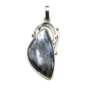 Кулон агат моховой 21*41мм.