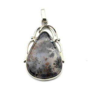 Кулон с агатом моховым 28*38мм.