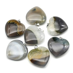 Кулон из агата бразильского "Сердце" 40*40мм