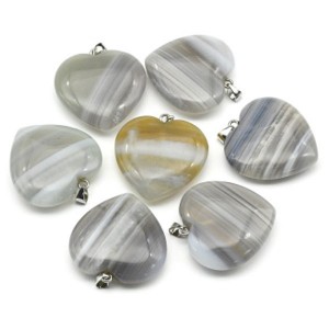 Кулон из агата бразильского "Сердце" 40*40мм