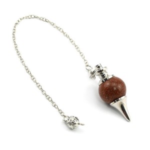 Маятник купол из авантюрина оранжевого 18*18*41мм (иск.)