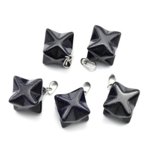 Кулон меркаба 13*13мм из авантюрина синего (иск.)