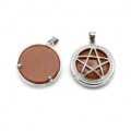 Кулон Звезда 27*27мм из авантюрина (иск.)