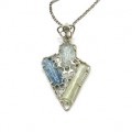 Кулон аквамарин 32*44мм.