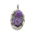 Кулон аметист и пирит 34*49мм. Кулон аметист и пирит 34*49мм.