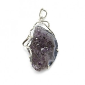 Кулон аметист 32*55мм.
