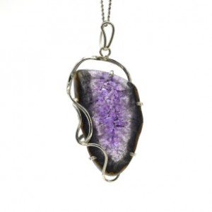 Кулон аметист 30*53мм.