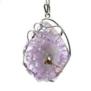 Кулон из аметиста 49*64мм