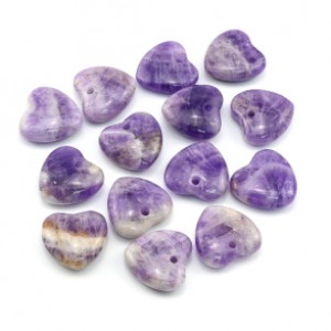 Кулон из аметиста, сердечко 30*29мм