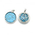 Кулон Звезда 27*27мм из бирюзы имитация Кулон Звезда 27*27мм из бирюзы имитация
