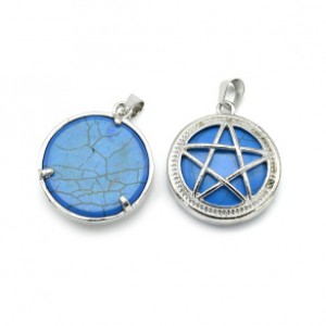 Кулон Звезда 27*27мм из бирюзы имитация