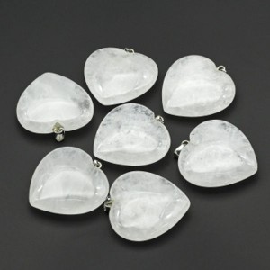 Кулон из горного хрусталя "Сердце" 40*40мм