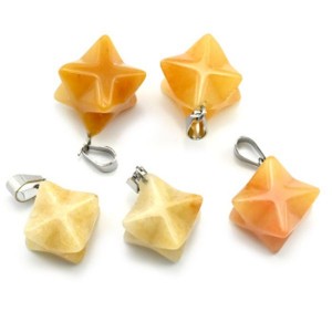 Кулон меркаба 13*13мм из кальцита