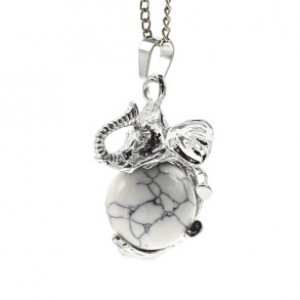 Подвеска Слон на шаре 19*33мм с кахолонгом имитация