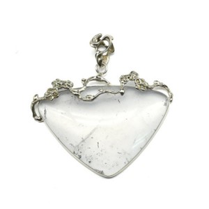 Кулон льдистый кварц 58*43мм.