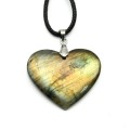Кулон из лабрадорита "Сердце" 32*27мм, вес 7,6г