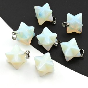 Кулон меркаба 13*13мм из лунного камня (иск.)