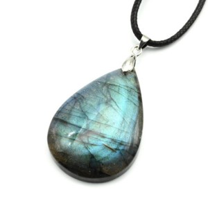 Кулон из лабрадора "Капля" 27*39 мм, вес 12г