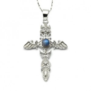 Подвеска Меч с лабрадором 28*40мм.