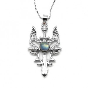 Подвеска Меч с лабрадором 18*30мм.