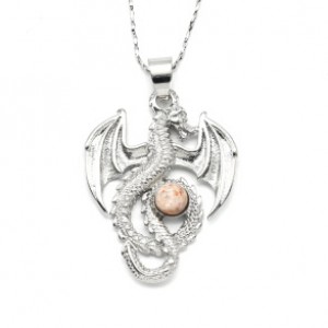 Подвеска Дракон с солнечным камнем 24*31мм.
