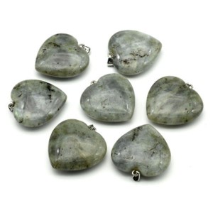 Кулон из лабрадора "Сердце" 40*40мм