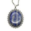 Кулон на цепочке овал 40*50мм с лазуритом, 70см Кулон на цепочке овал 40*50мм с лазуритом, 70см