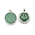 Кулон Звезда 27*27мм из малахита имитация Кулон Звезда 27*27мм из малахита имитация