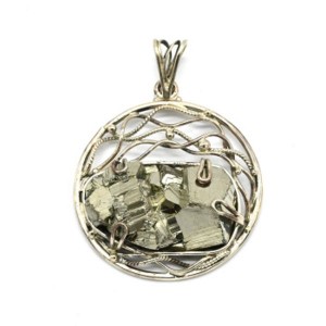 Кулон пирит 37*36мм.